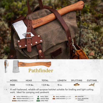 1844 Helko Werk Germany Classic Pathfinder Hatchet - Made in Germany Camping, Bushcraft, Survival