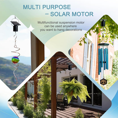 Goolyrusim Solar Powered Wind Spinners Motor, Rotating Solar Energy Operated Motor for Wind Spinner