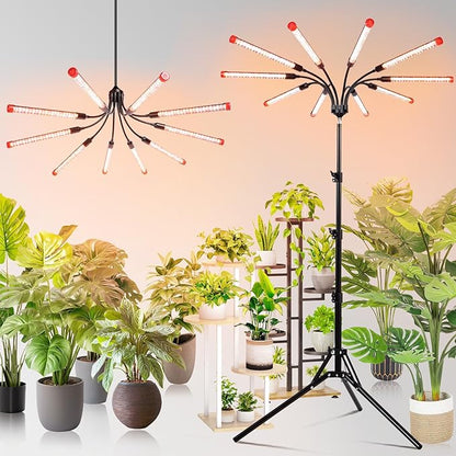 Gamechanger! 90W, NOT 24W, Bright Beyond Your Imagination, 10Head Stand Grow Lights for Indoor