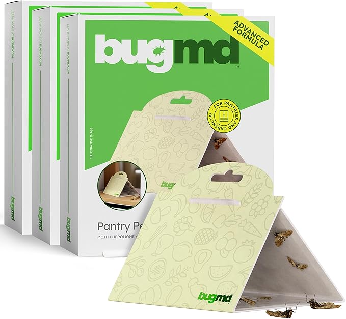BugMD Pantry Pest Patrol (18 Count) - Moth Traps for Kitchen, Pantry Moth Trap, Bug Trap, Moth