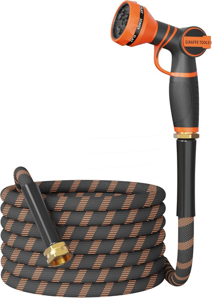 Giraffe Tools Garden Hose 25FT 1/2” Non-Expandable Lightweight Flexible Water Hoses Burst 600 psi