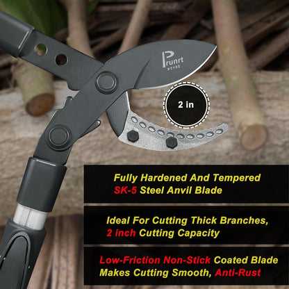 Loppers for Tree Trimming Heavy Duty, 26-40 Inch Handle Telescopic Tree Trimmer, Sync Drive Power