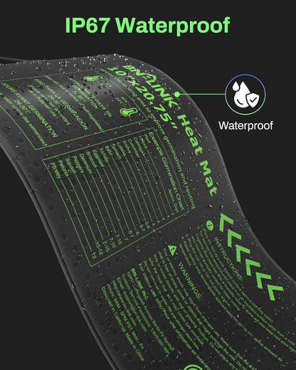 BN-LINK Seedling Heat Mat with Thermostat Controller Combo Set, 10" x 20.75" Plant Heating Mat for
