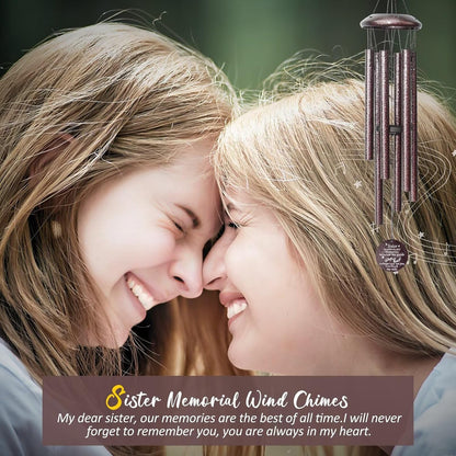 Memorial Gifts for Loss of Sister, 25''Memorial Wind Chimes of Sympathy Gifts for Loss of Sister