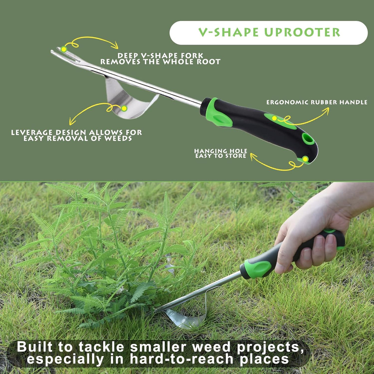 Weed Puller Tool 3pcs, 2025 New Portable Weeder Tool, Weeding Tool with Stainless Steel, Garden