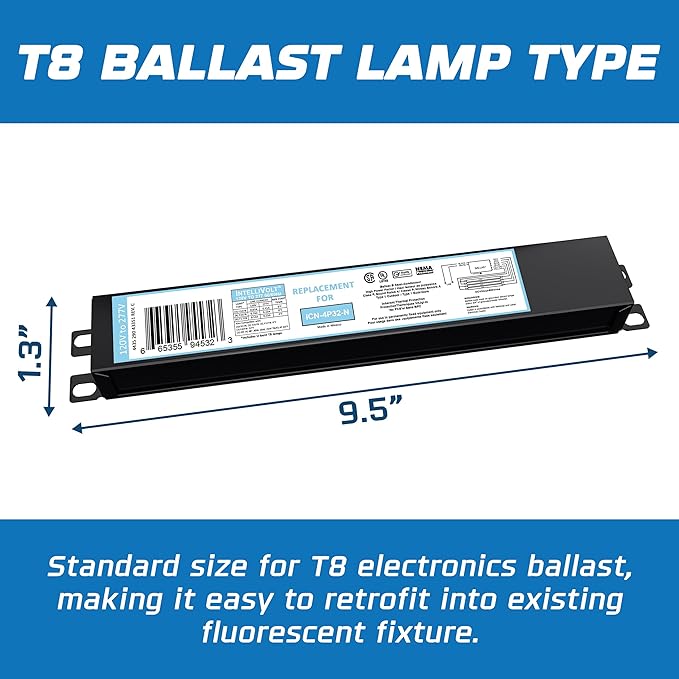 OHLECTRIC 10 Pack - Replacement for ICN4P32-SC 3&4 Lamp - T8 Fluorescent Ballast, Electronic