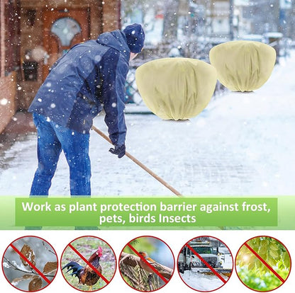 12 Pcs Winter Plant Covers Freeze Protection 39.4x23.6 Inch Horizontal Shrub Tree Rose Plant