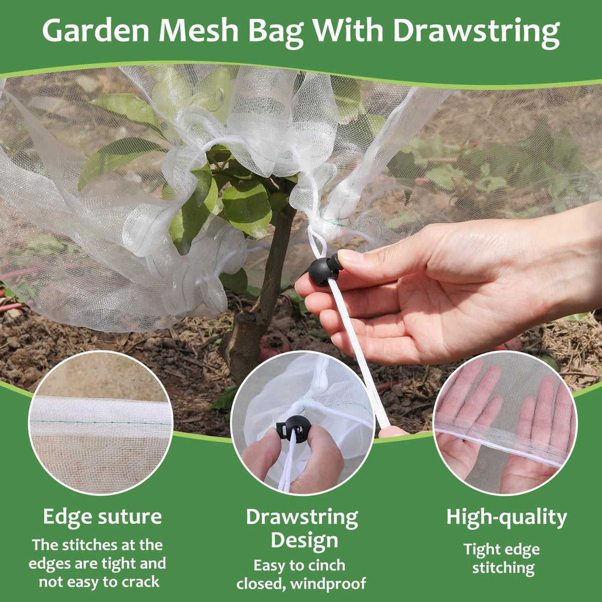 4PCS Netting for Garden Protection, BlueberryBush Netting Cover Insect Bird Barrier Mesh
