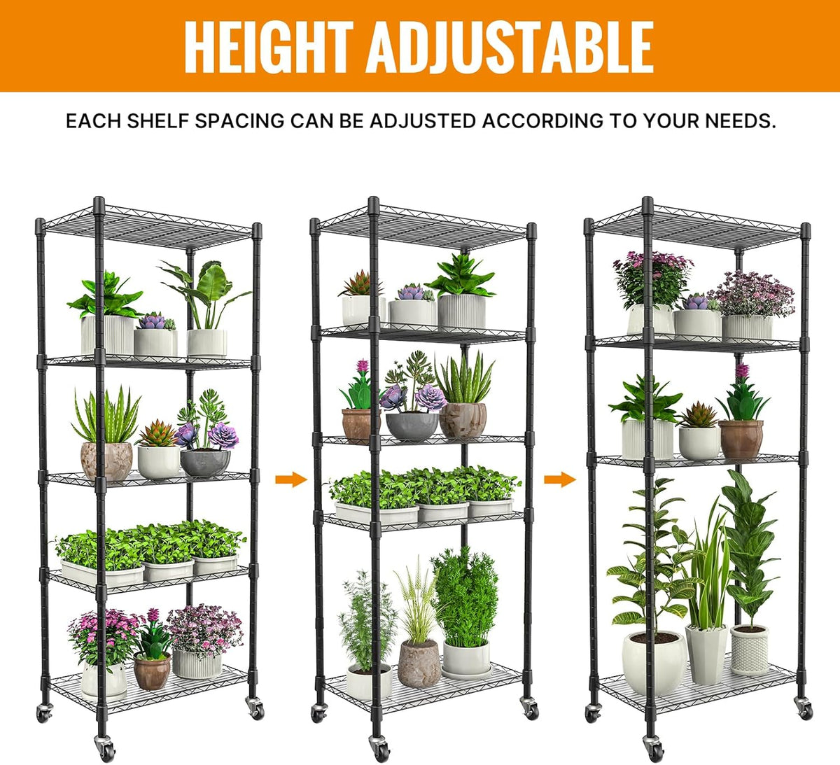 Mini 5-Tier Greenhouse for Indoor Outdoor, 23.2" L×13.4" W×61.4" H Portable Greenhouse with Clear