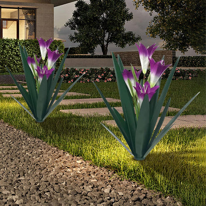 Homight Metal Agave Plant Outdoor Decoration Lily Mexican Yard Art Garden Gift Home Decor Hand