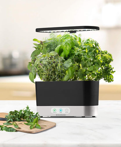 AeroGarden Harvest Indoor Garden Hydroponic System with LED Grow Light and Herb Kit, Holds up to 6