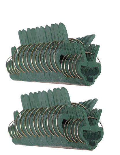 Plant Clips 40 Piece Green Gentle Gardening Plant & Flower Lever Loop Gripper Clips, Tool for