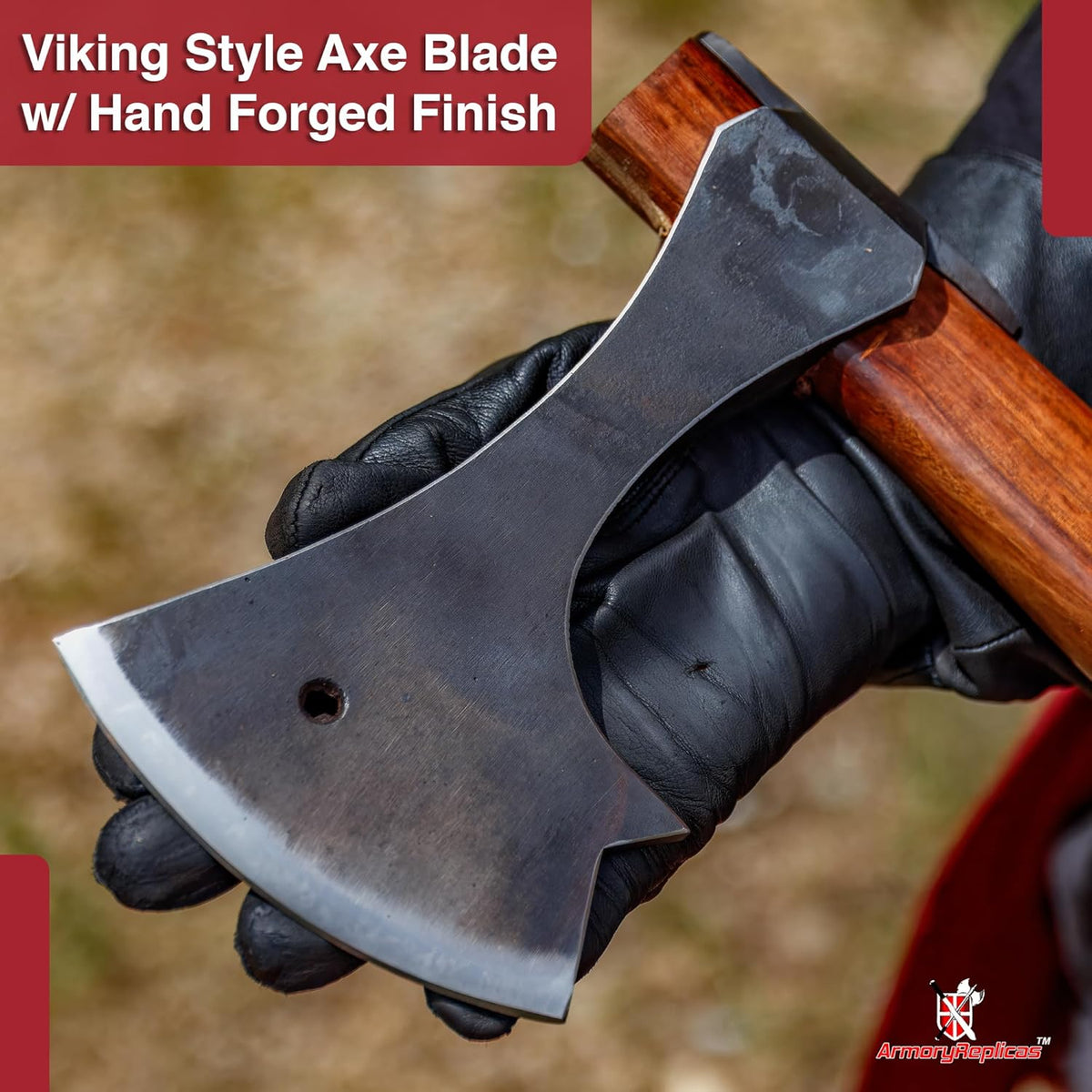 Armory Replicas™ Functional Two-Handed Scandinavian Battle Axe - Tempered High Carbon Steel Boar