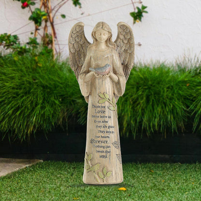 DUSVALLY Angel Statue, Memory Guardian Garden Decor, 10" H Waterproof Outdoor Angel Figurine