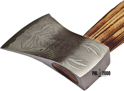 Splitting Axe Camping Chopping Hatchet Viking Tomahawk Battle Hunting Outdoor Solid Wood Handle 9912