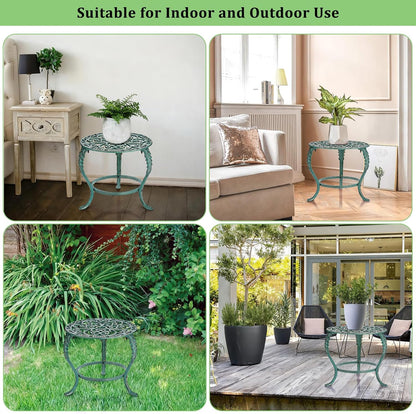 OwnMy Cast Iron Plant Stand Heavy Duty Vintage Wrought Iron Flower Pot Holder, Decorative Pedestal