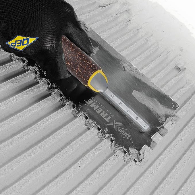 QEP Xtreme Cork Handle Stainless Steel Trowel Square Notch 1/2" x 1/2" x 1/2"