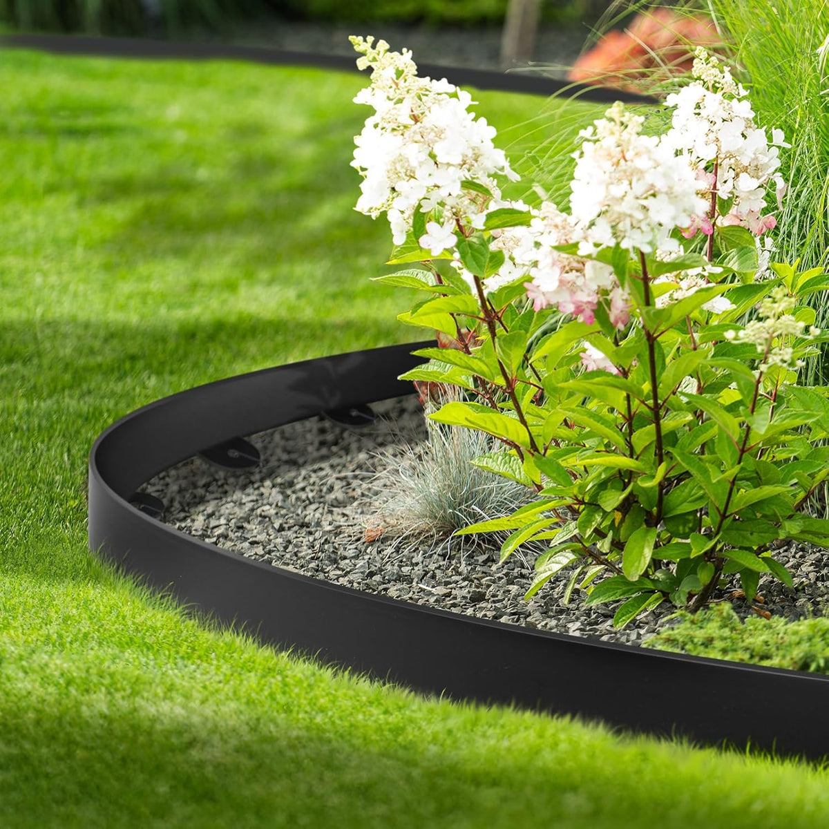 Landscape Edging, 1.5" x 40' Plastic Garden Edging with 40 Pcs Metal Spikes, Flexible Garden Border