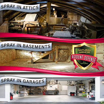 Peppermint Repellent for Mice/Mouse, Rats & Rodents. Natural Spray for Indoor & Outdoor Use.