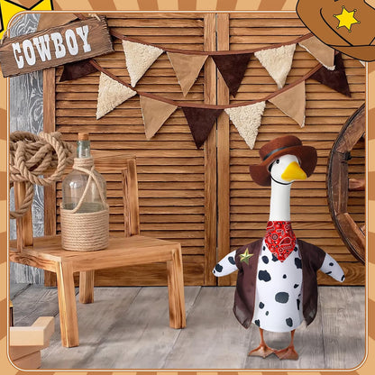 Halloween Goose Outfits for 23'' High Cement or Plastic Porch Lawn Goose Clothes for Garden Yard