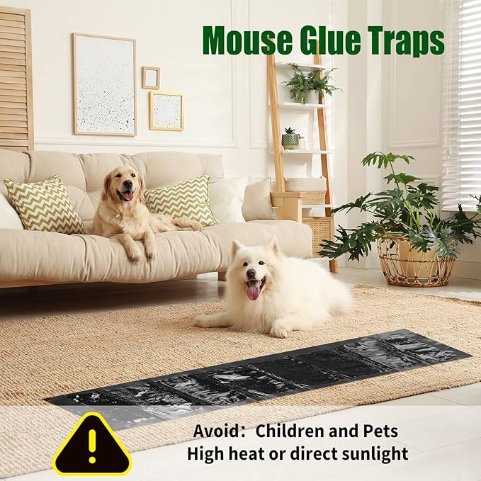Qualirey 20 Pcs 47 Inch Ultra Large Sticky Mouse Glue Traps Sticky Rat Trap That Work for Rats