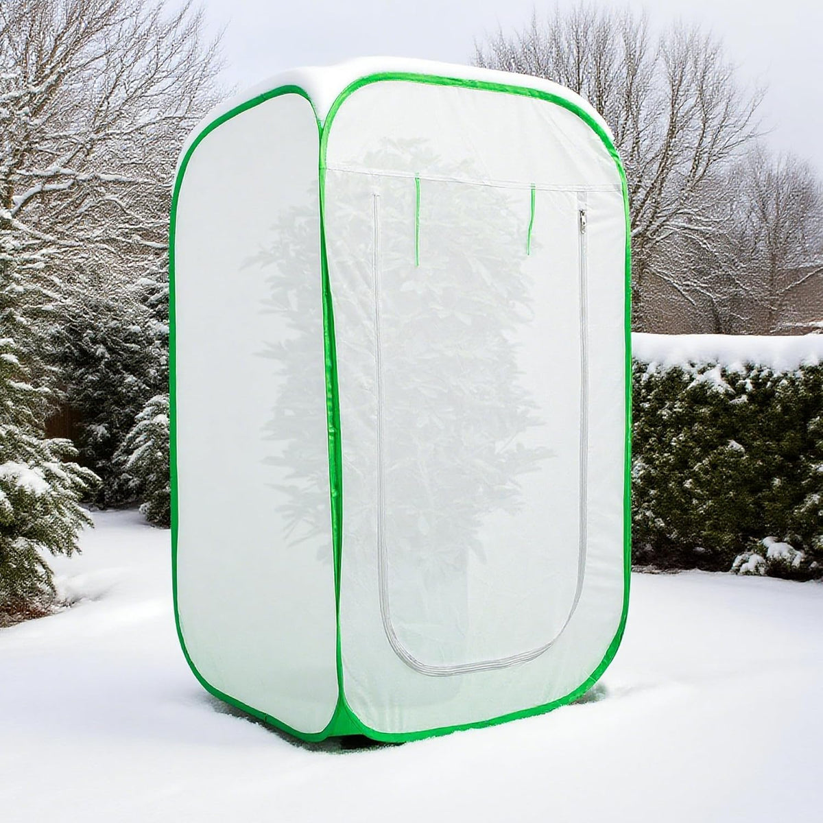28 x 28 x 48 Inch Pop Up Winter Frost Plant Cover, Gardening Plants Freeze Protection Tent, Warm