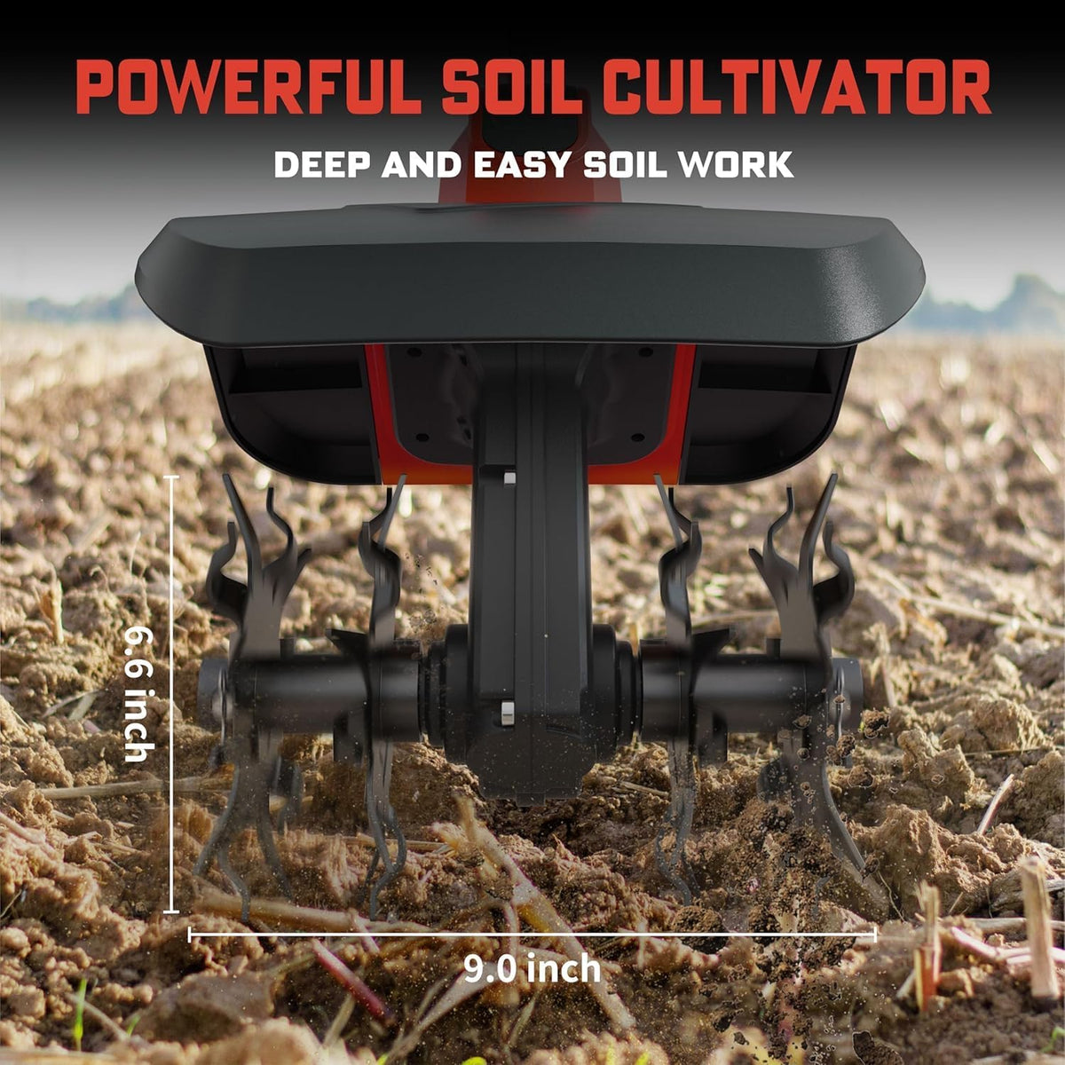 Cordless Tiller Cultivator for Milwaukee 18V Battery(Tool Only),Brushless Motor,Electric Garden