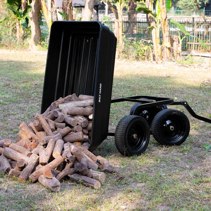 BILT HARD Poly Garden Dump Cart 1200 lbs with No Flat Tires, Quick Release, 2-in-1 Convertible