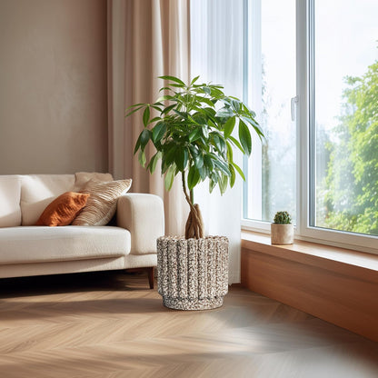 Ceramic Pots for Plants - 12 Inch Planter for Indoor Plants, Round Flower Pots with Drainage Hole