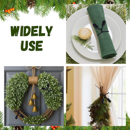 Shappy 36 Pieces Christmas Garland Banister Ties Christmas Decorative Reusable and Flexible Twist