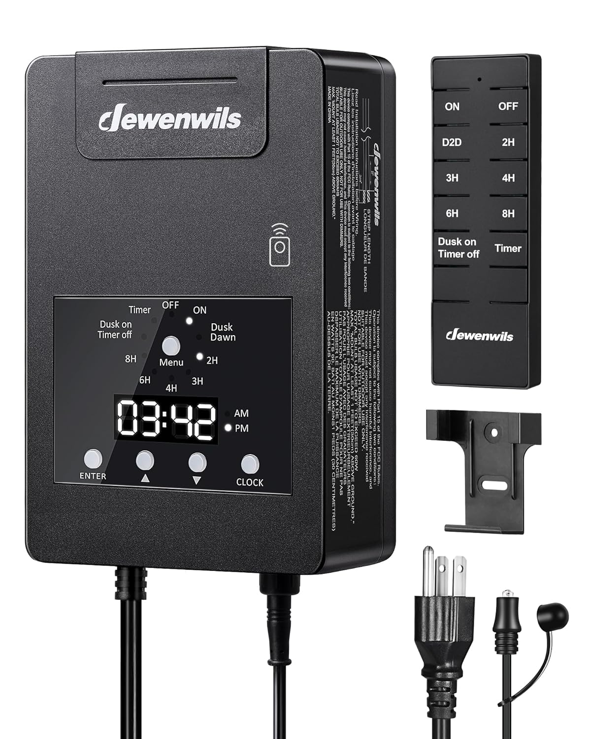 DEWENWILS 120W Low Voltage Landscape Transformer with Remote Control, 120V AC to 12V DC, Low