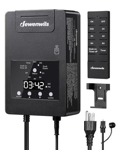 DEWENWILS 120W Low Voltage Landscape Transformer with Remote Control, 120V AC to 12V DC, Low