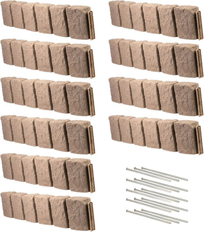 Beuta Landscape Edging | Garden Edging Border | Faux Stone Block XL for Lawn Edging, Flower Beds &