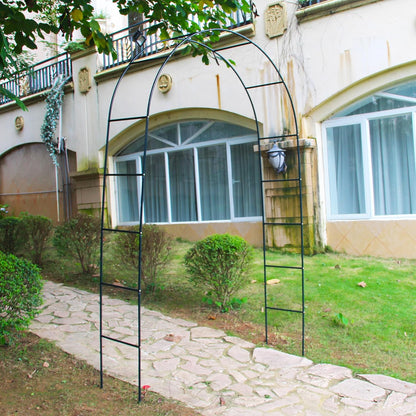 Green Iron Pergola Arbor Practical, 7.9 Feet High x 4.6 Feet Wide, Assemble Easily for Various