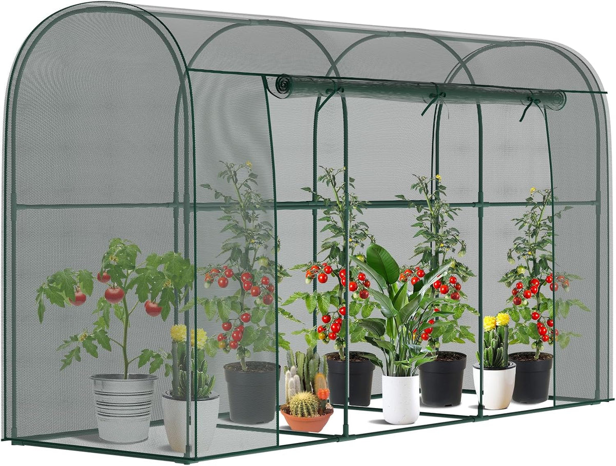 SUNYRISY Garden Plant Netting Crop Cage for Garden Raised Bed, 9.8 x 3.3 x 6 Ft Plant Cover Cage