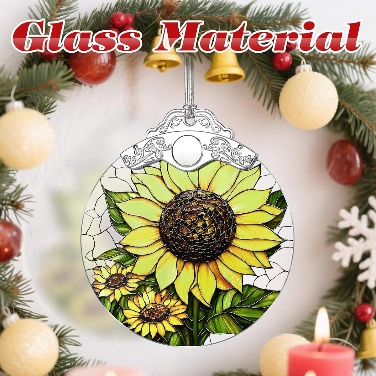 Stained Glass Ornament, Christmas Ornaments, Christmas Decorations for Tree, Holiday Ornament