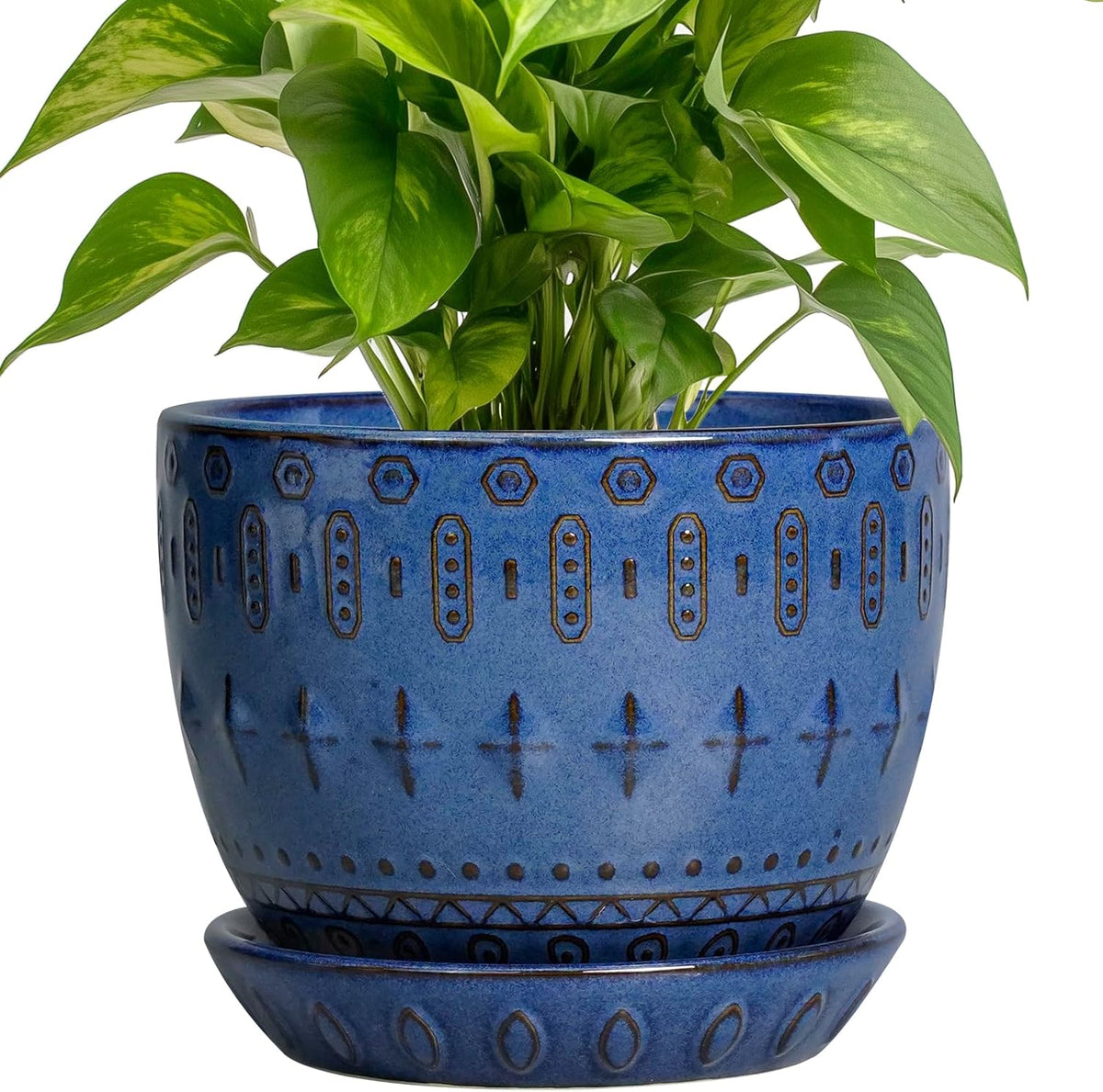 G EPGardening Plant Pot 5 Inch - Ceramic Planter for Indoor Plants Outdoor, Succulent Orchid Pot