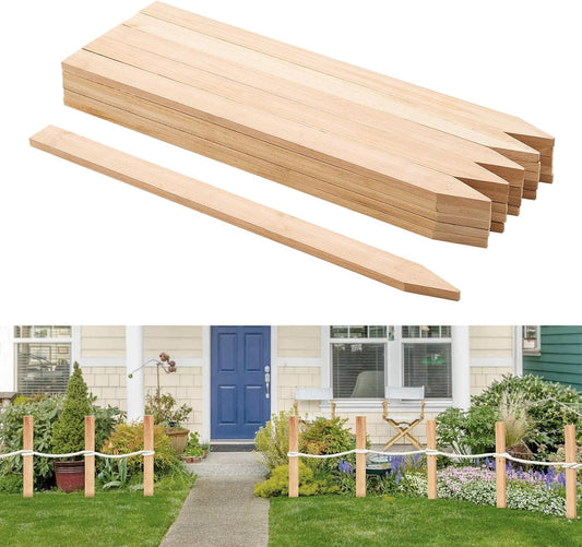 VEVOR Wooden Garden Stakes, 25 Pcs 24 x 0.5 x1.5 in Survey Grading Stakes, Garden Ground Stake with