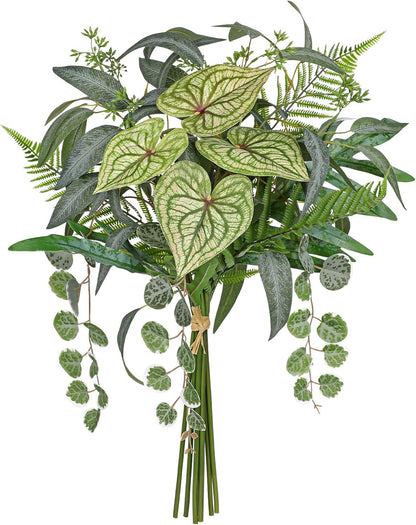 DILATATA Artificial Greenery Stems Box Set, 5 Kinds Mixed Eucalyptus Leaves Trailing Vine Plant