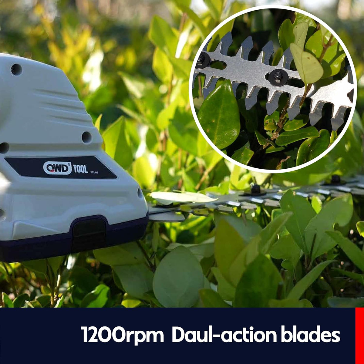 QWD Cordless Hedge Trimmer 7.2V, 4" Cordless Shear and 8" Shrubber Trimmer, 2 in 1 (Type-C) for