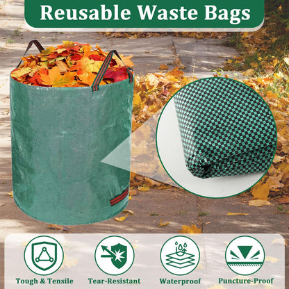 Reusable Yard Waste Bags, 3 Packs 80 Gallons Lawn and Leaf Garden Bags with Reinforced Carry