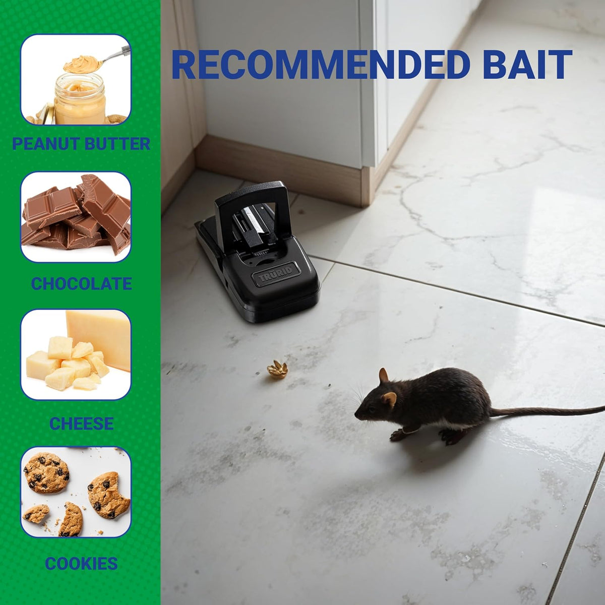 Mouse Traps Indoor for Home - 6 Pack Reusable Rat Trap, Touch-Free Snap Trap, Heavy Duty Mouse