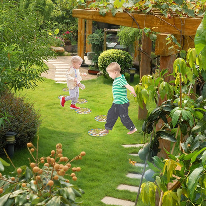 Succulent Pattern Cement Stepping Stones Outdoor - Stepping Stones Pavers for Outside Walkway