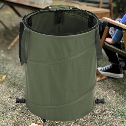 Zunate Collapsible Lawn and Leaf Bag, 24 Gallon Collapsible Trash Can, Reusable Outdoor Yard Waste