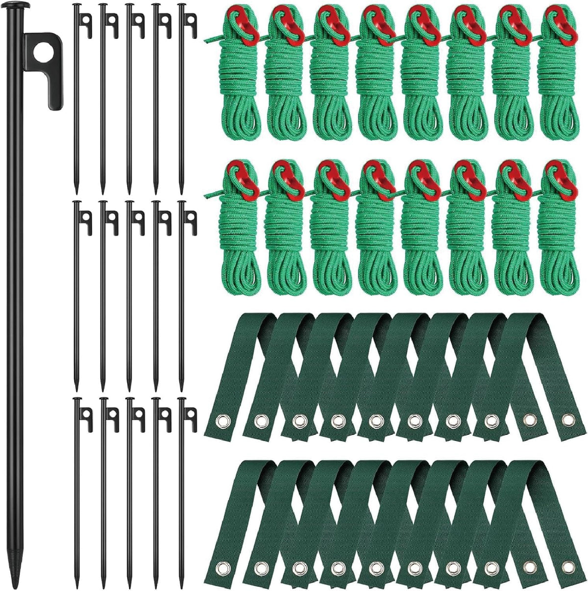 Suzile 60 Pcs Tree Stake Kit, Heavy Duty Tree Staking and Supports for Leaning Trees Include 11.