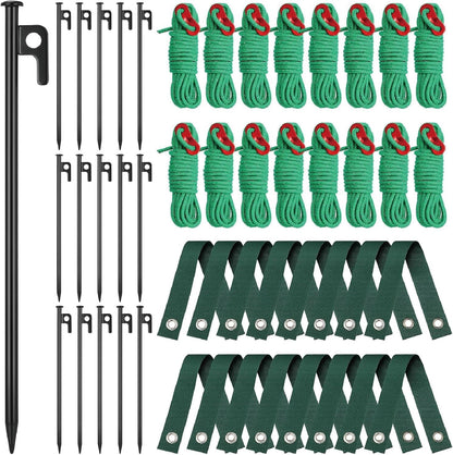 Suzile 60 Pcs Tree Stake Kit, Heavy Duty Tree Staking and Supports for Leaning Trees Include 11.