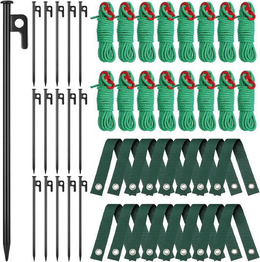 Suzile 60 Pcs Tree Stake Kit, Heavy Duty Tree Staking and Supports for Leaning Trees Include 11.
