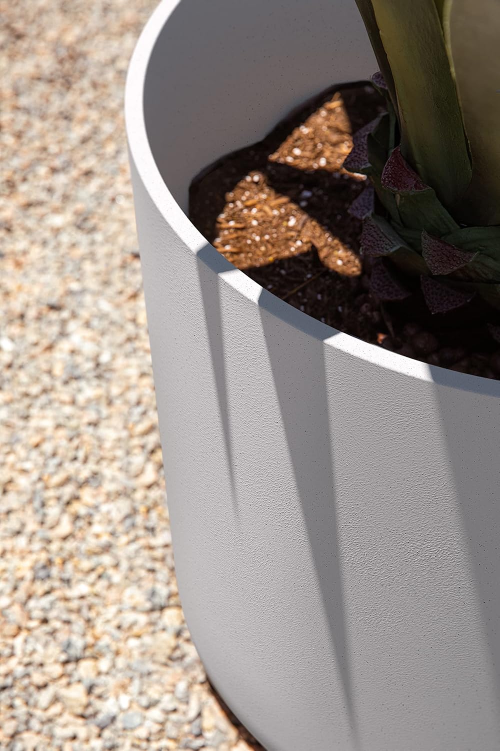 Veradek Mason Series Lima Planter - Round Planter for Indoor or Outdoor Porch/Garden | Made from