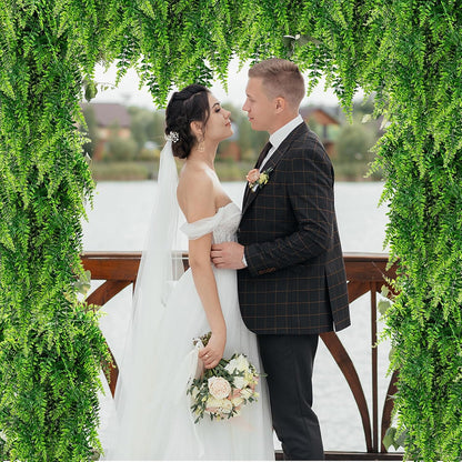 Geosar 36 Pcs Artificial Hanging Plants 32 Inch Hanging Boston Ferns Plastic Fake Plants for Wall
