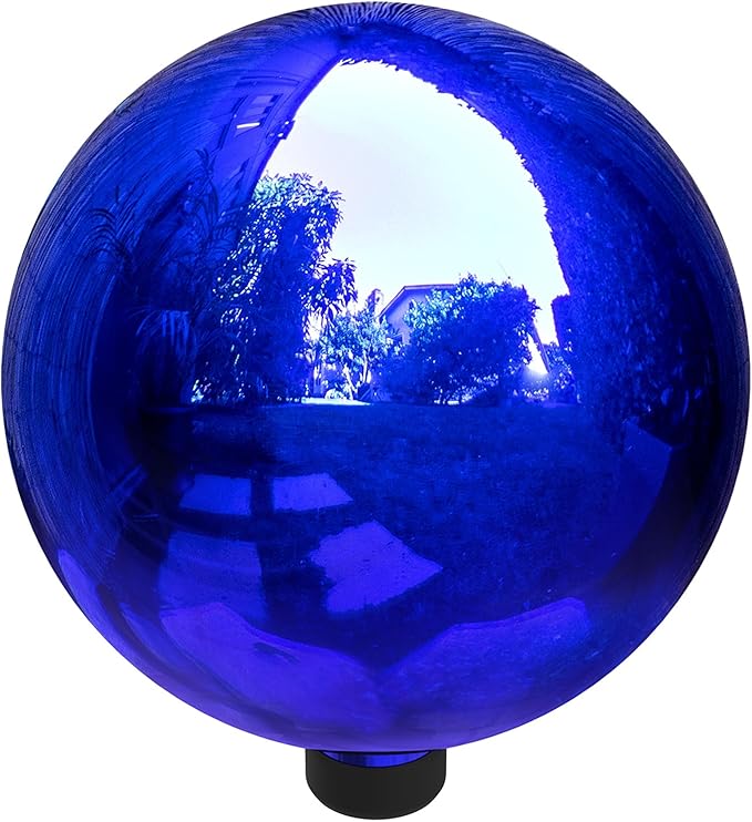 Alpine Corporation | 10" Indoor/Outdoor Glass Gazing Globe — Festive Garden & Yard Décor Accent